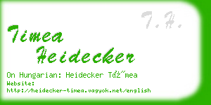 timea heidecker business card